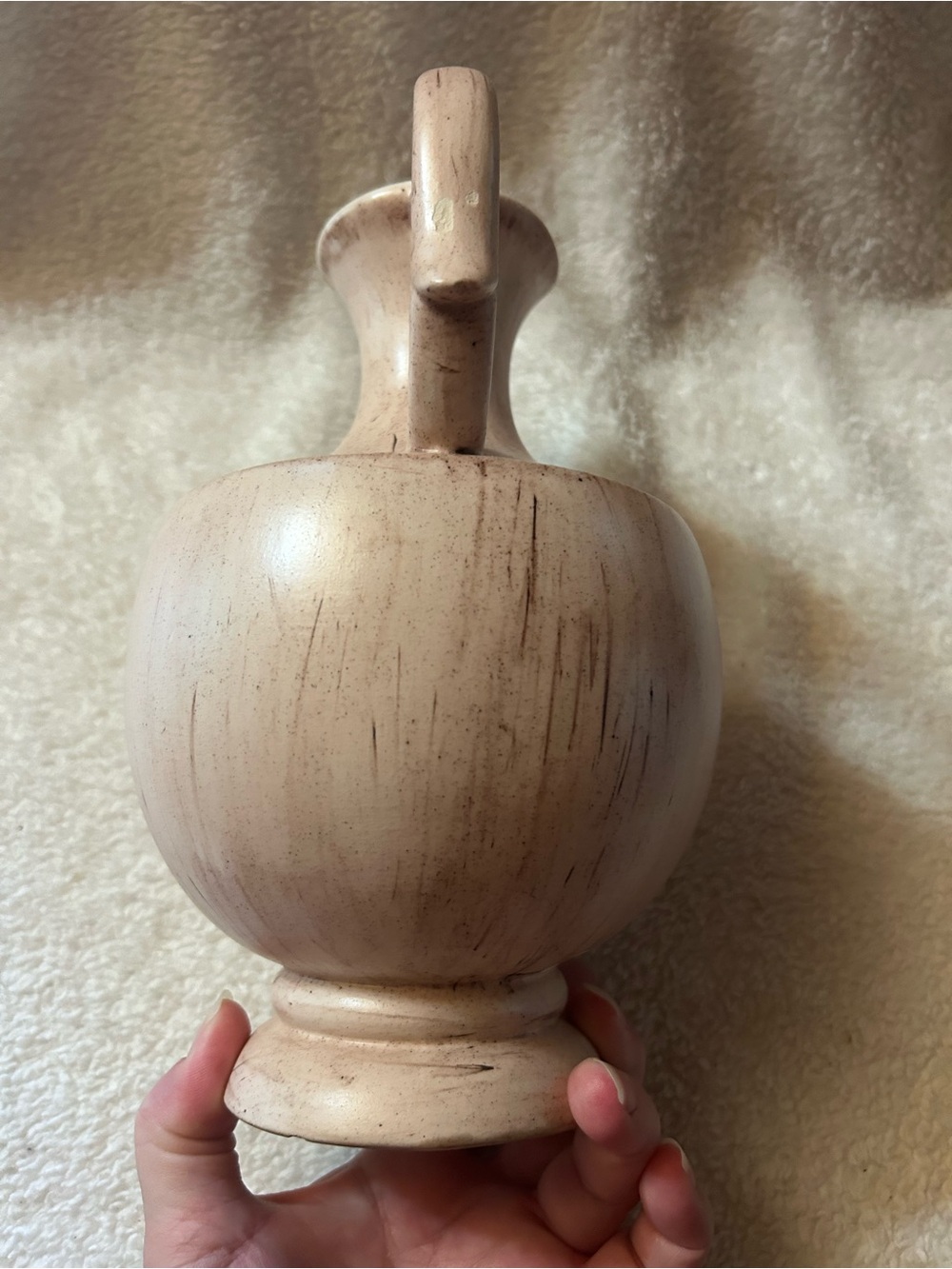 Vintage Cream Ceramic Pitcher - Picture 7 of 13